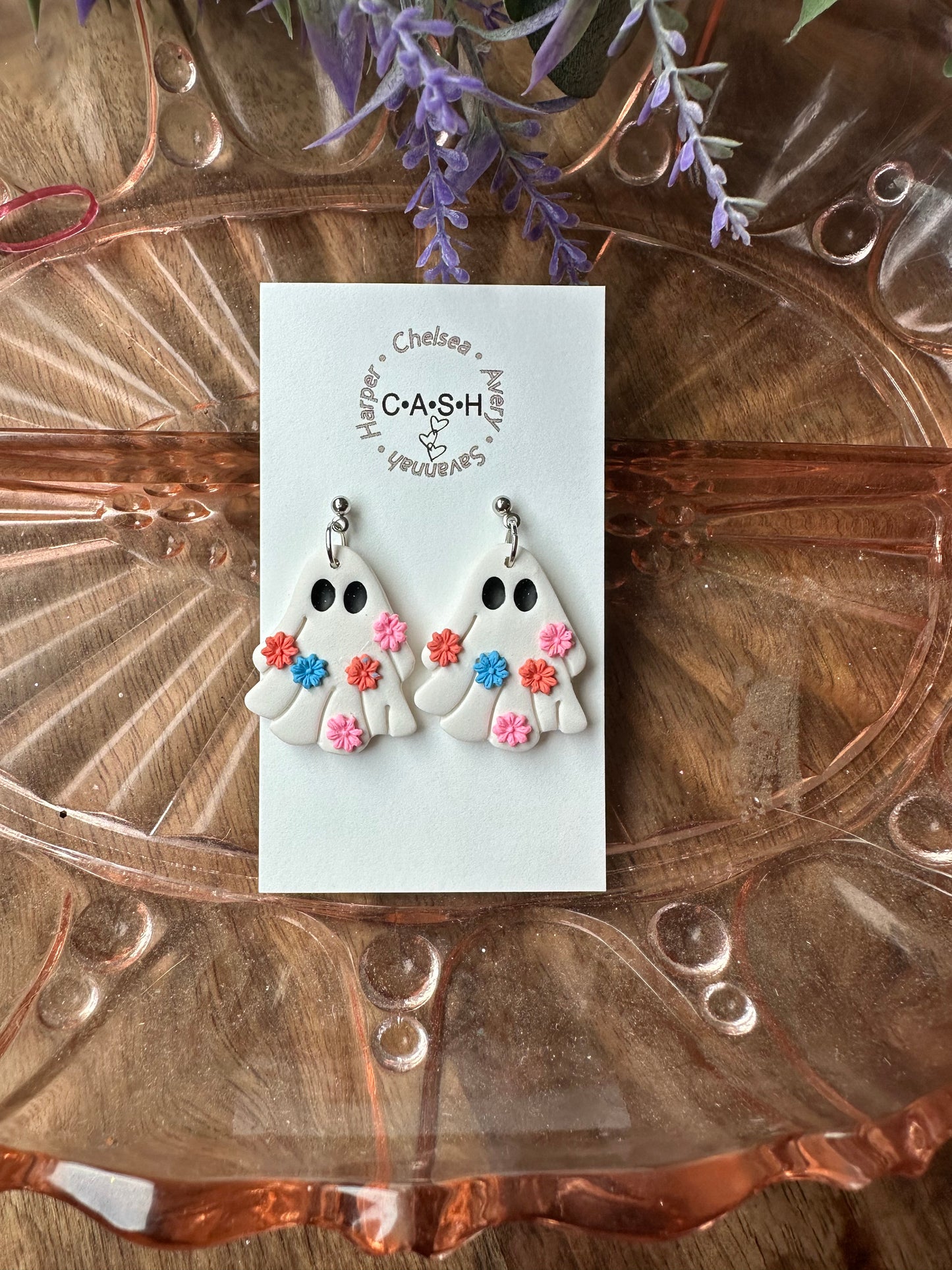 Hippie ghost dangles