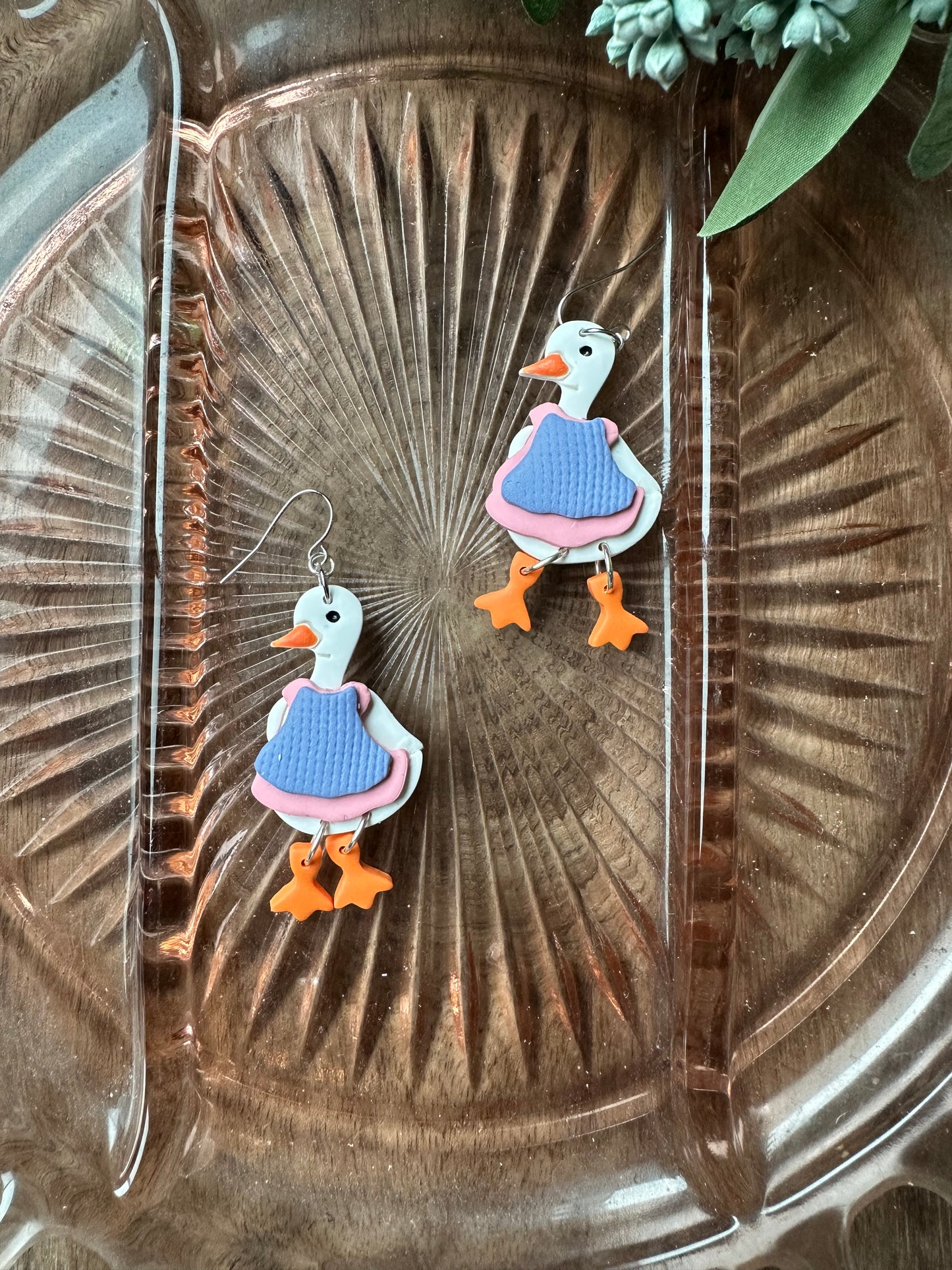 Porch goose with dress