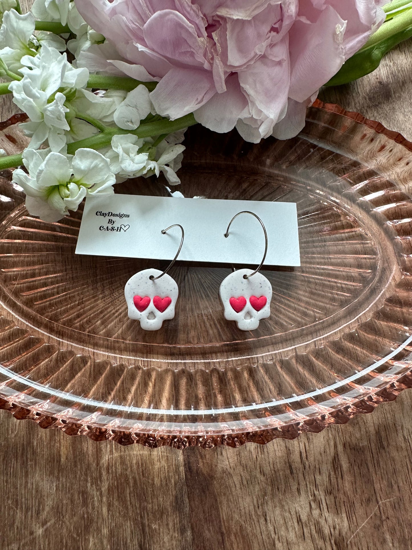 Heart skull hoops