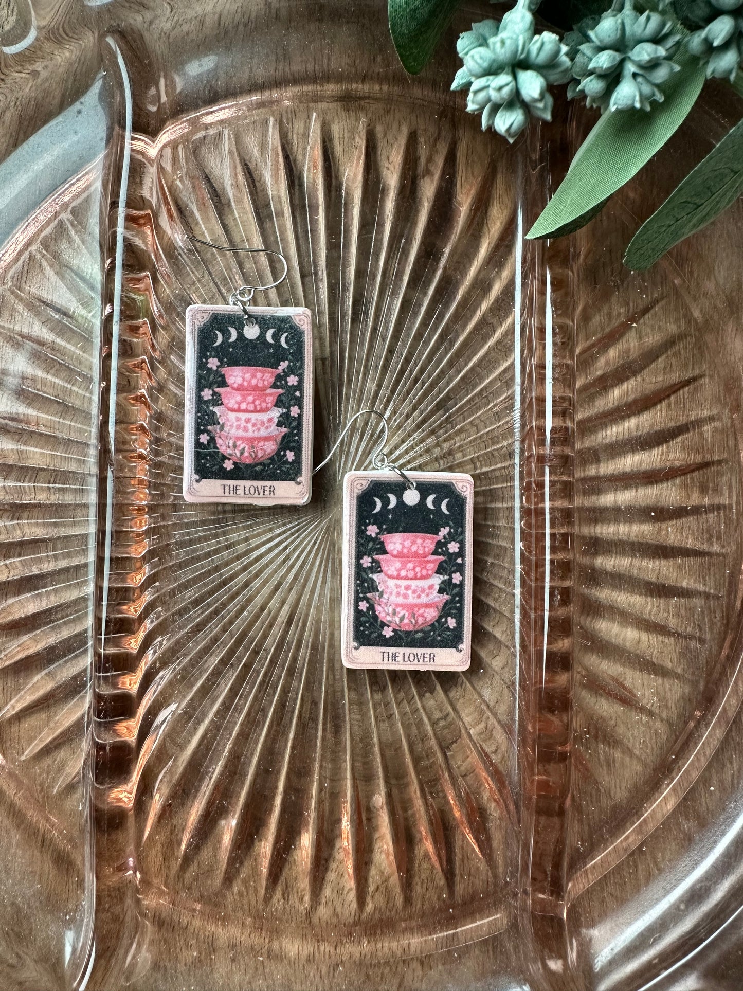 Pink Pyrex tarot cards