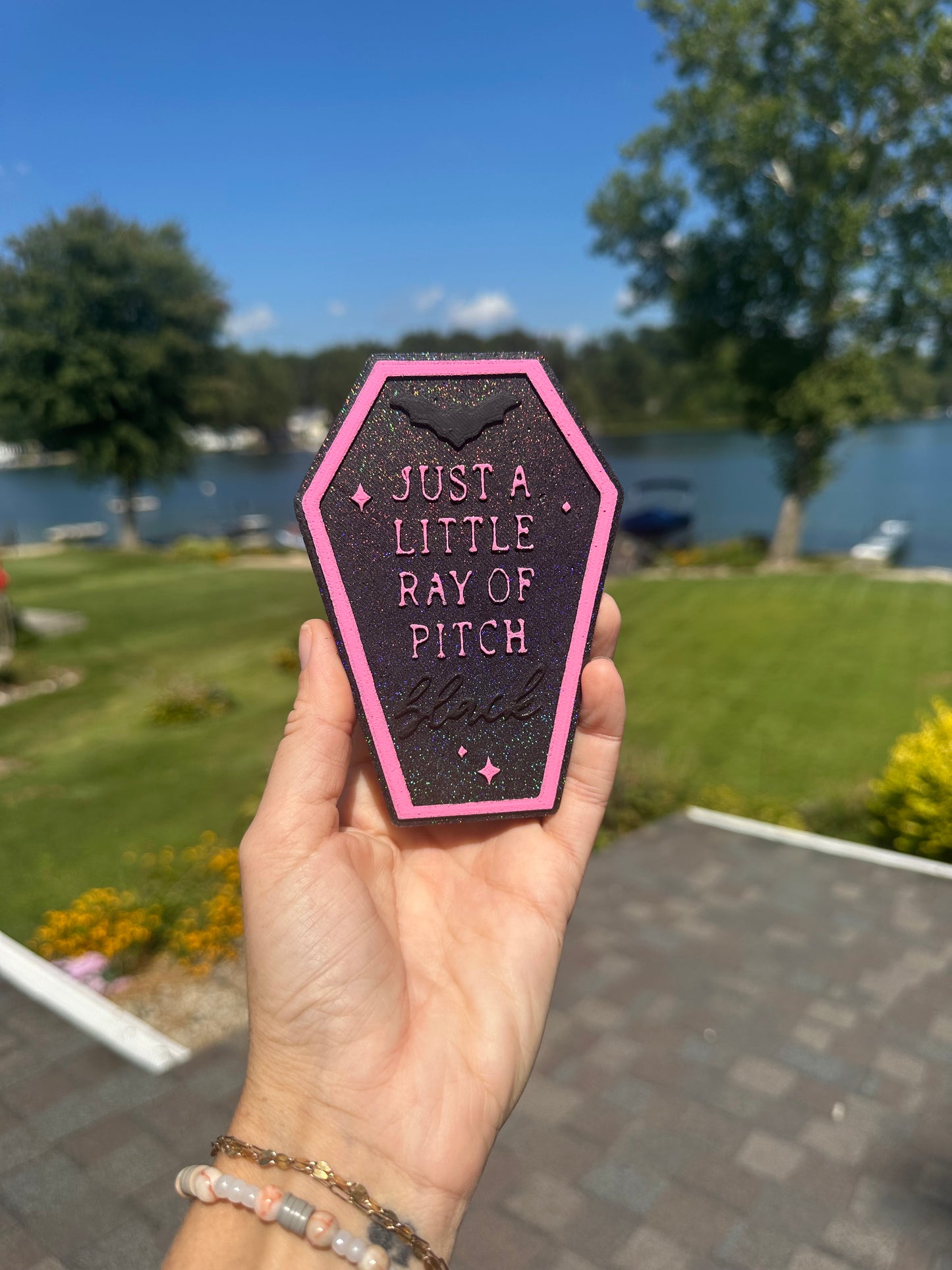 Black and pink just a ray of pitch black