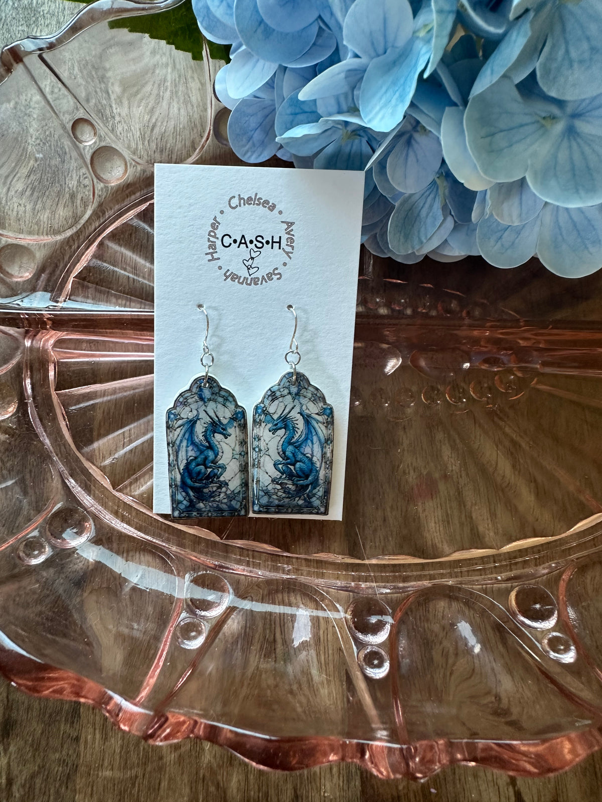 Blue dragon dangles