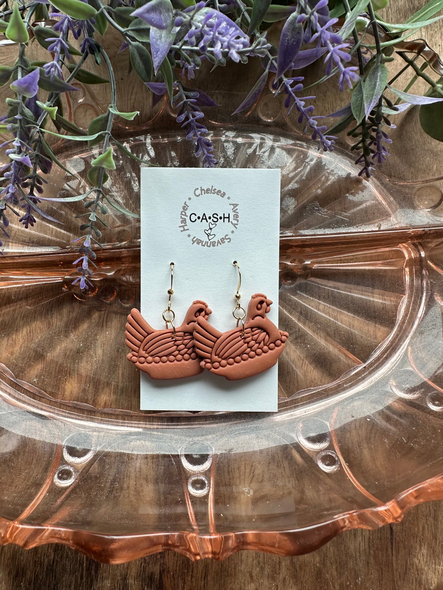 Terra cotta HEN dangles