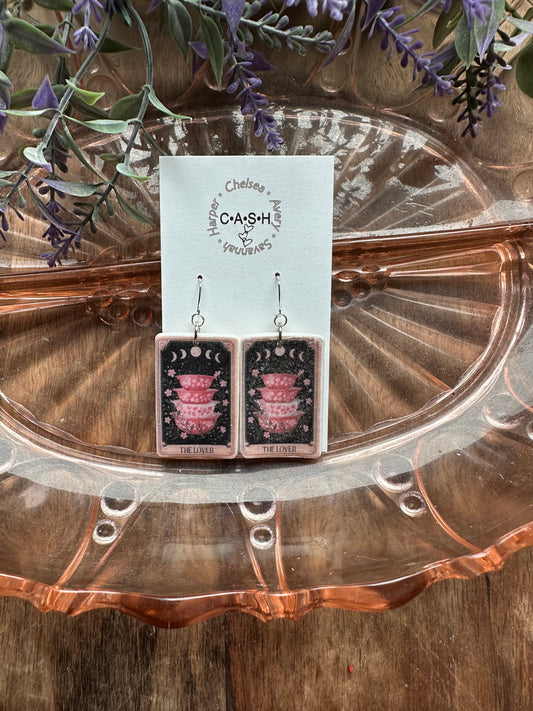 Tarot Card Pyrex dangles