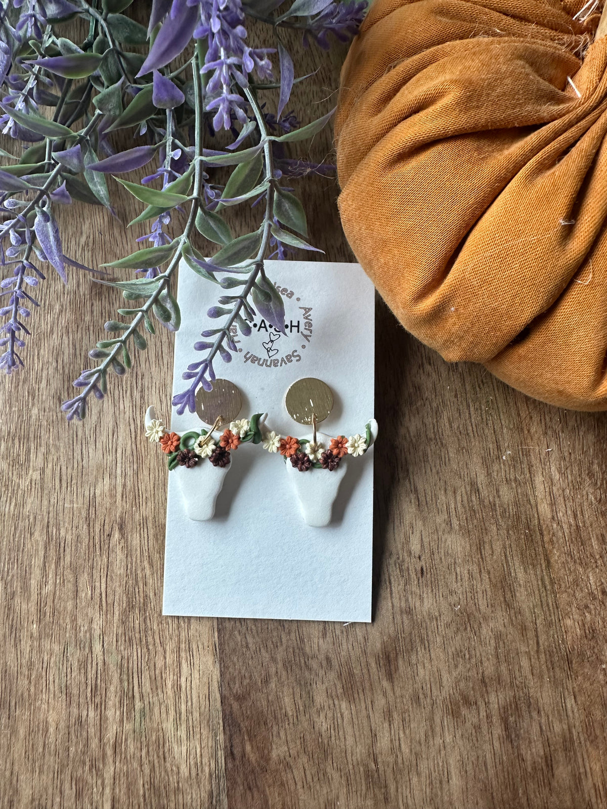 Floral Bull dangles