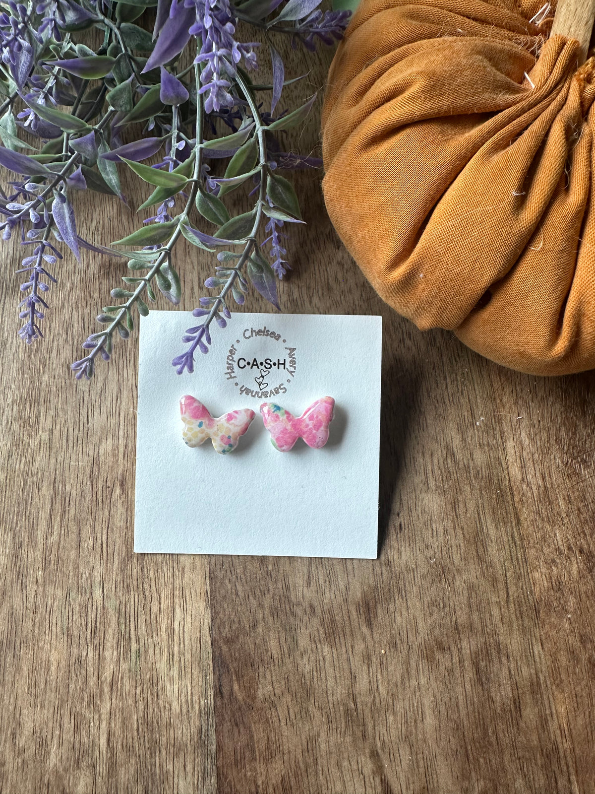 Lily butterfly studs