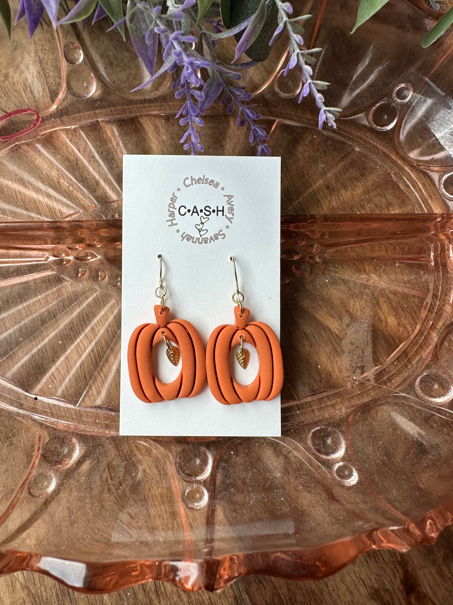Pumpkin donut with dangle