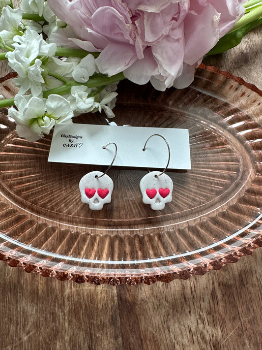 Heart skull hoops