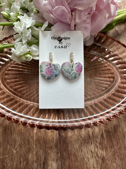 Pearl heart dangles