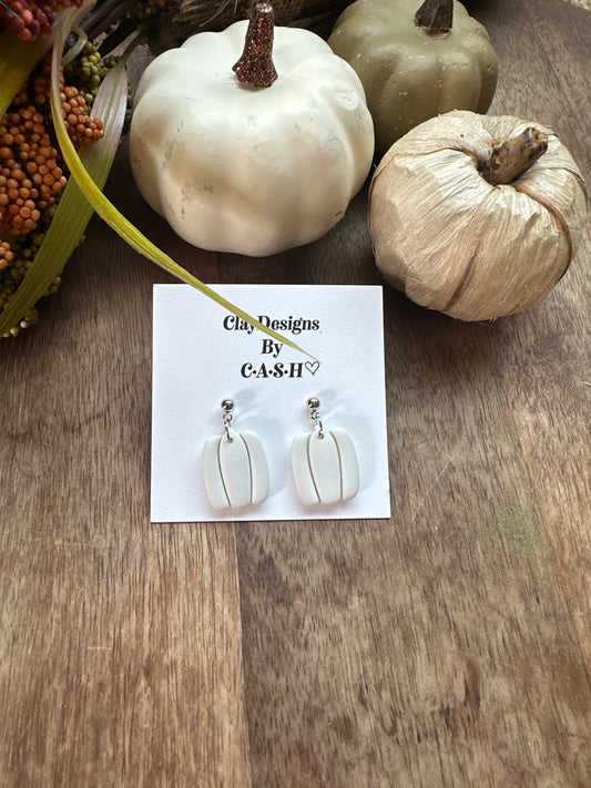 White pumpkin dangles