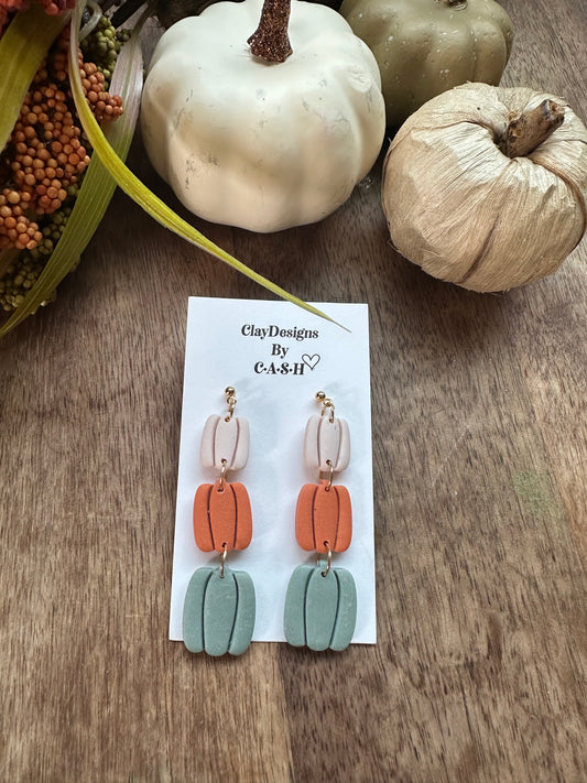 3 tier pumpkin dangles