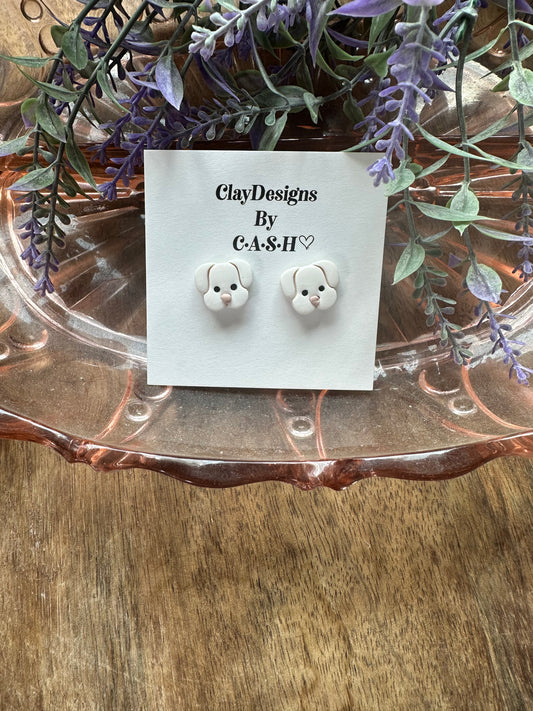 White puppy studs