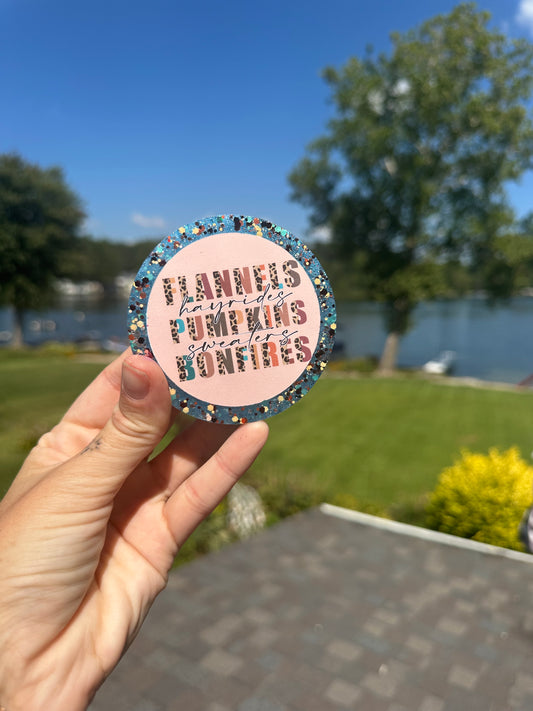 Flannels, pumpkin and bonfires