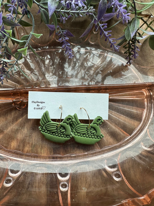 Sage green HEN hoops