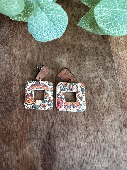 Shroom square earrings