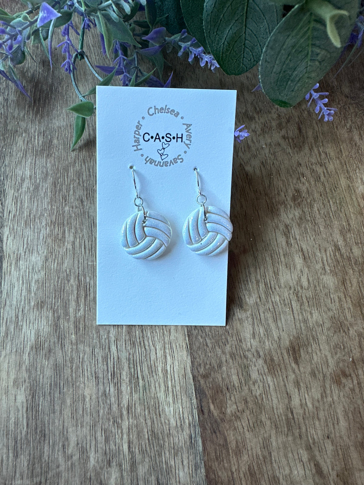 Glitter volleyball dangles