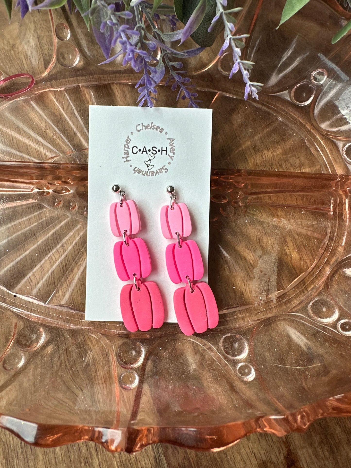 3 tier pink pumpkins