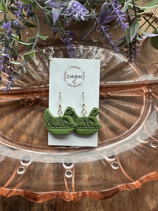 Sage Green HEN dangles