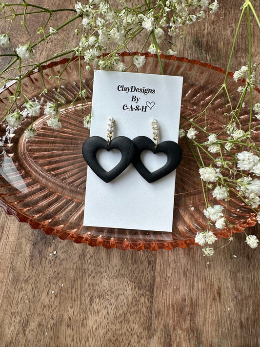 Black heart dangles