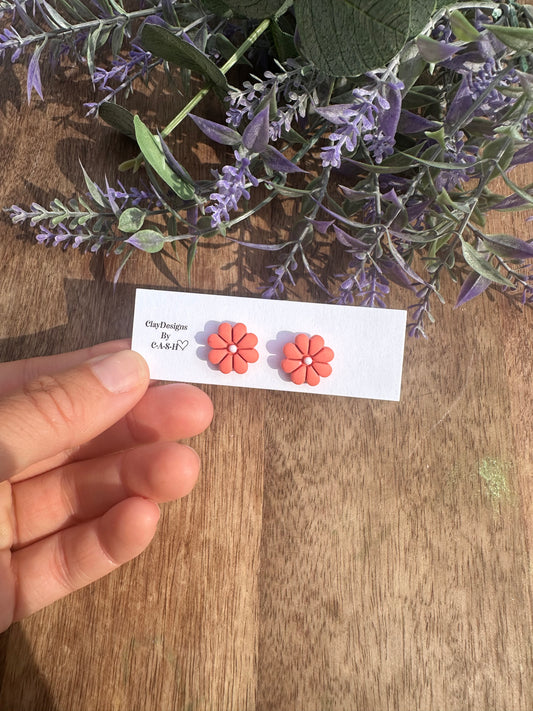 Coral flower stud