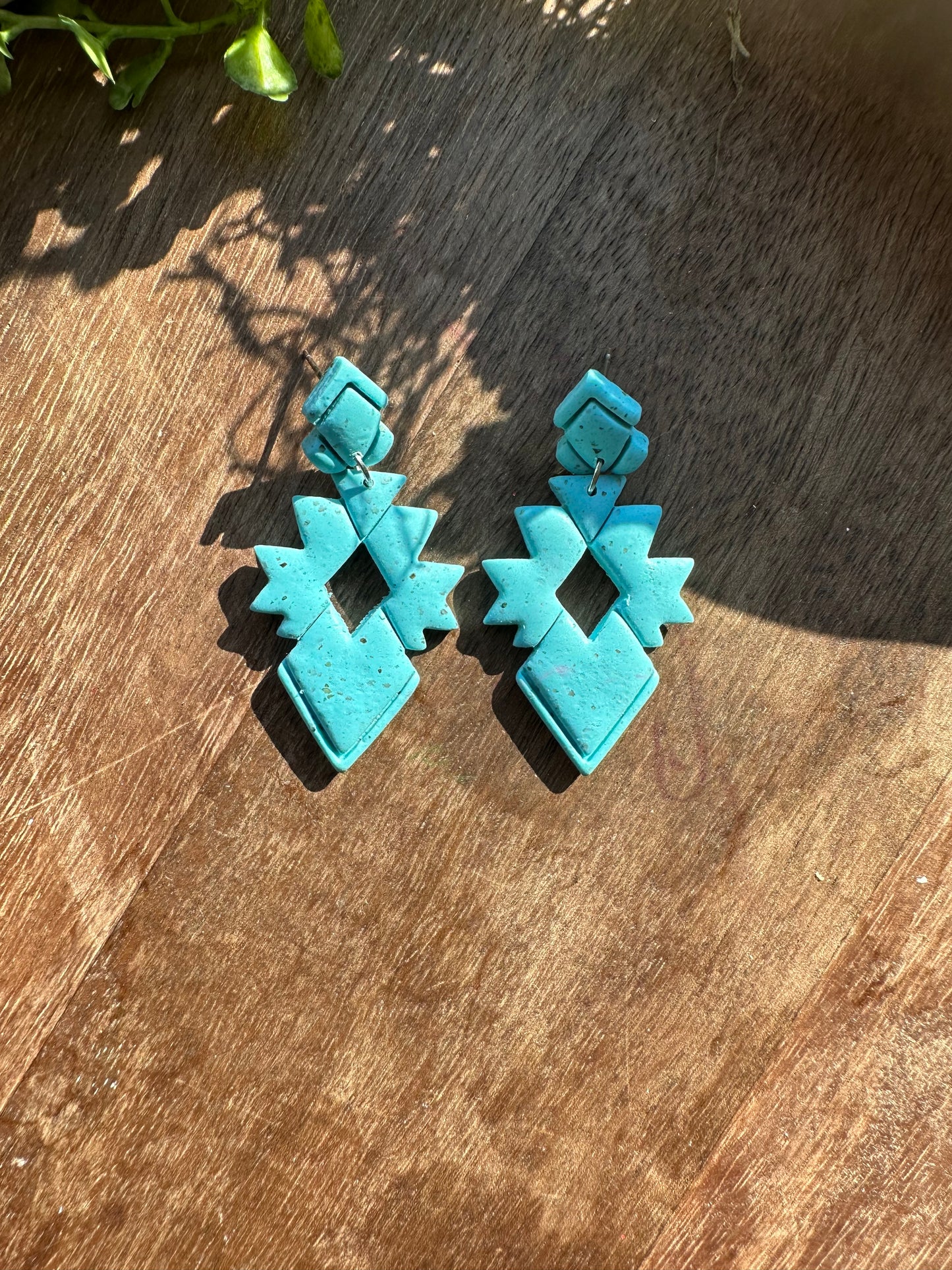 Turquoise ￼Aztec dangles