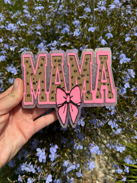 Pink cheetah print mama freshie