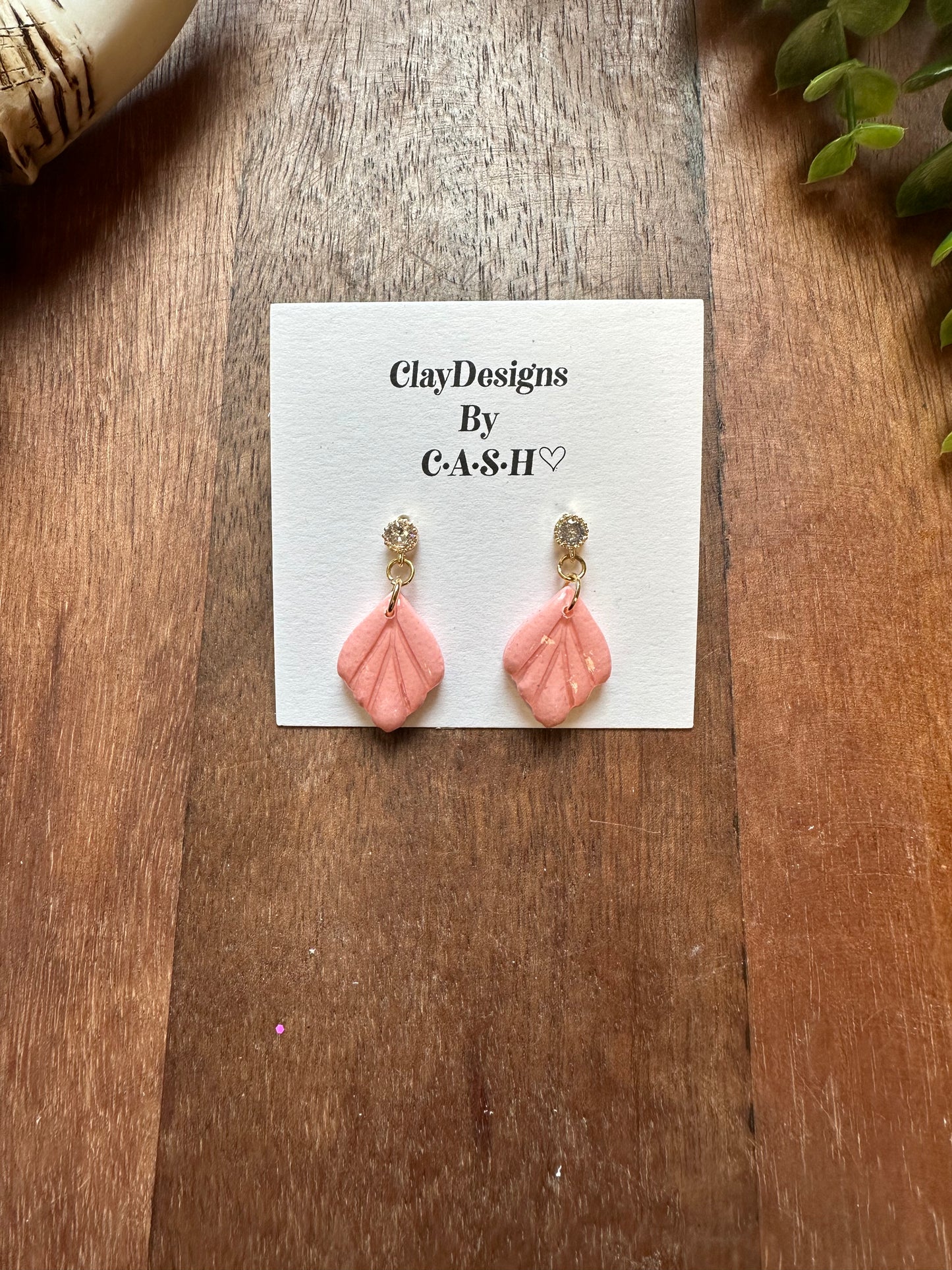 Small vintage pink dangles