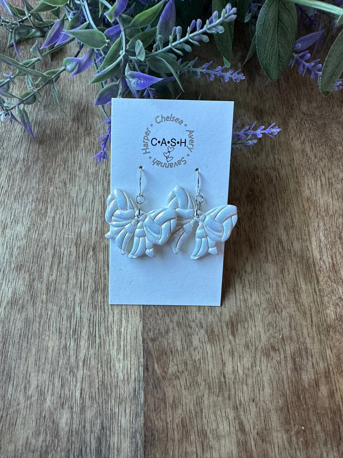 Glitter volleyball bow dangles
