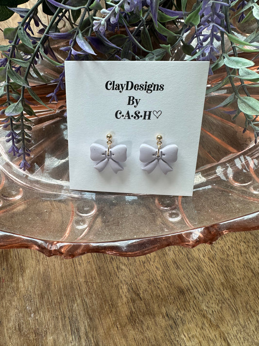Lavender bow dangles
