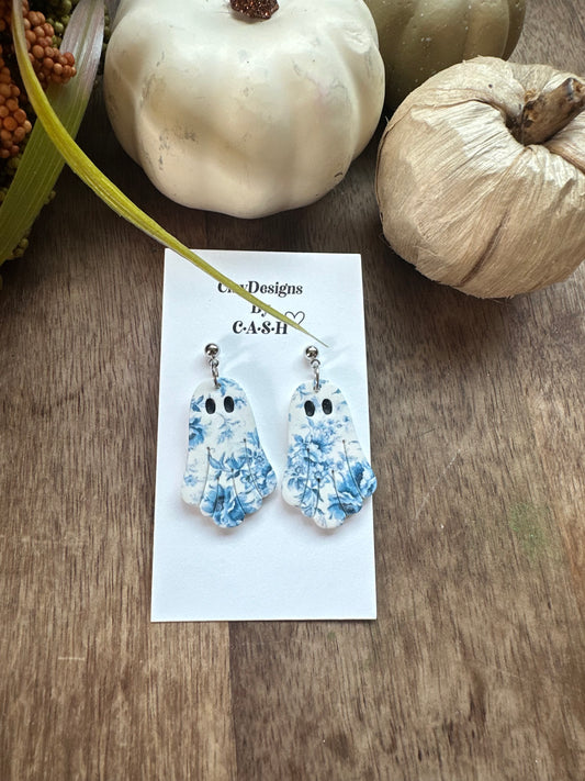 Floral ghost dangles