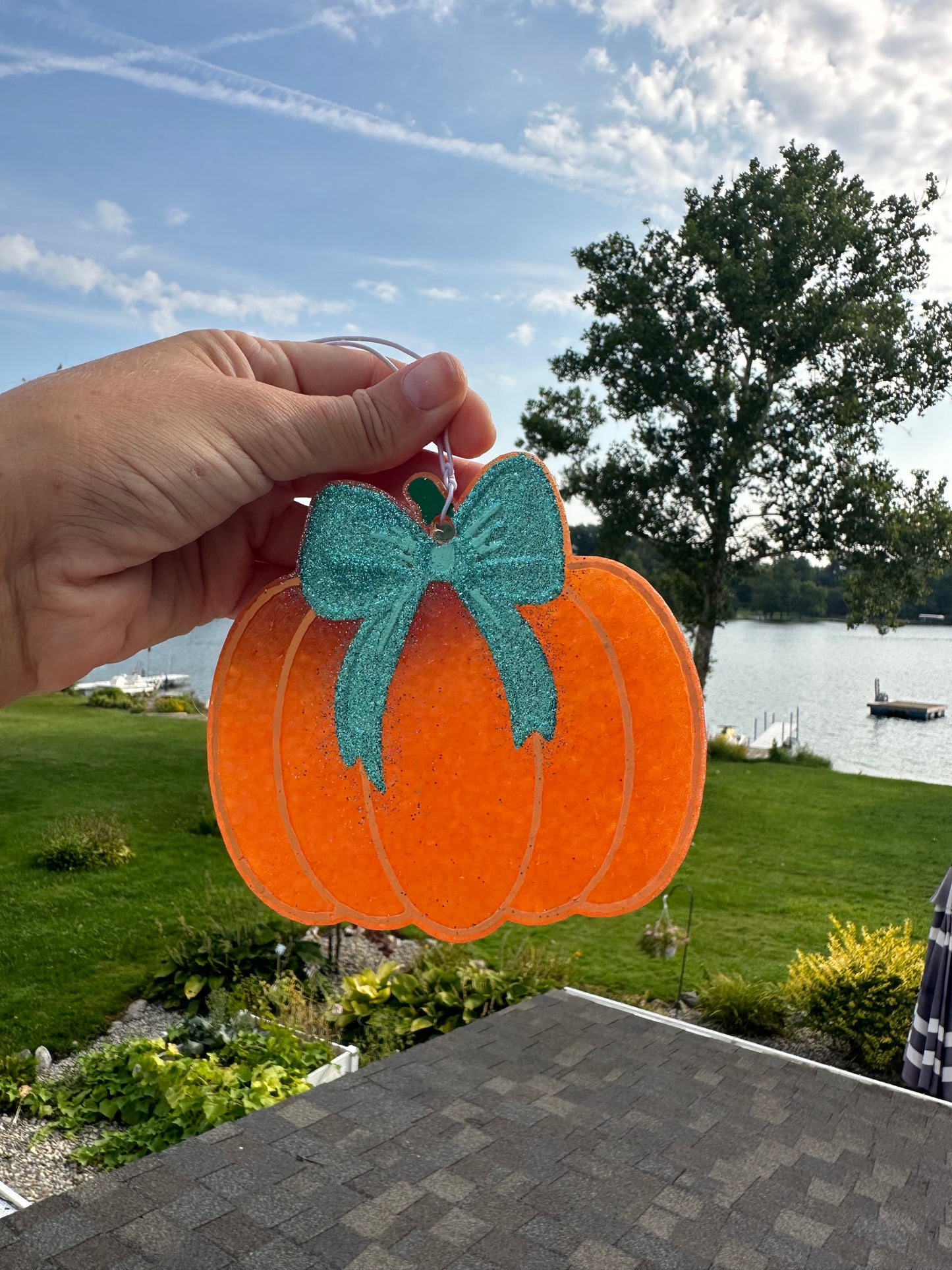 Pumpkin with bow freshie