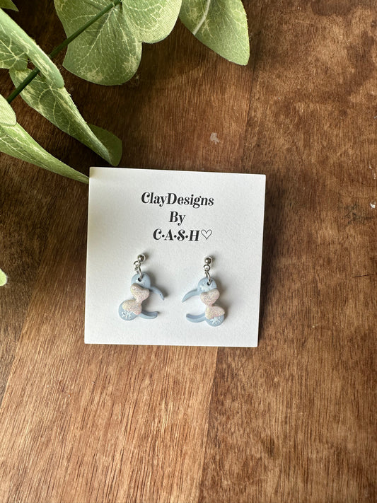 Ice Queen mouse headband earrings