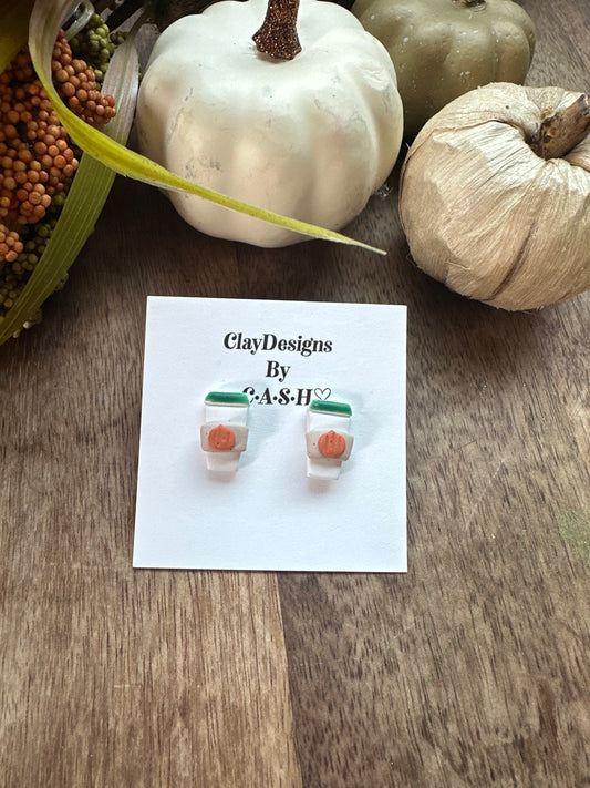 Pumpkin spice coffee studs
