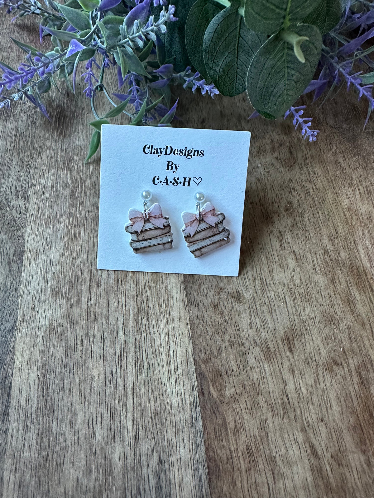 Book with pearl dangles