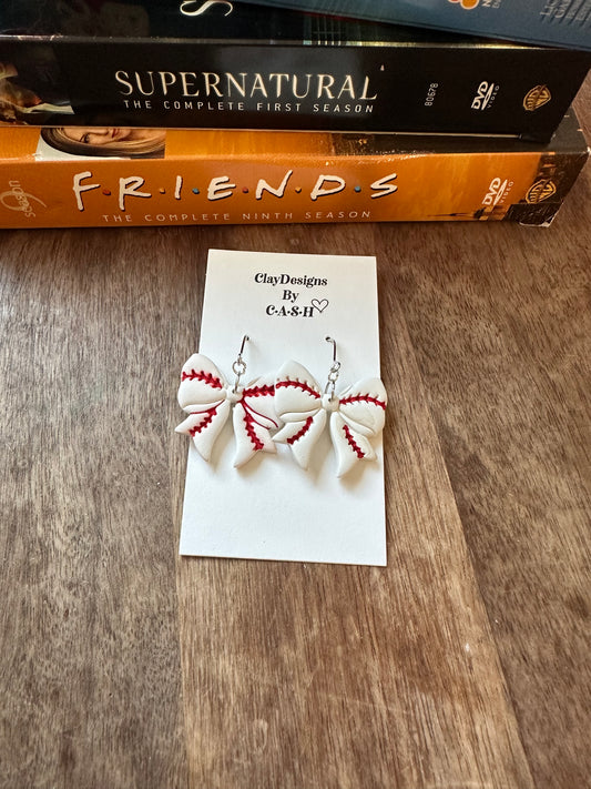 Baseball bow dangles