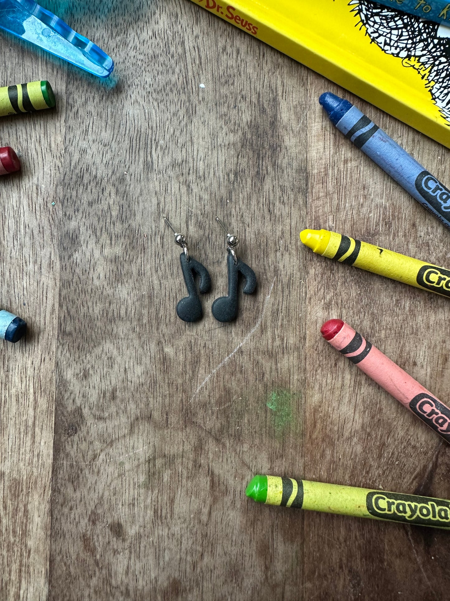 Music note earrings