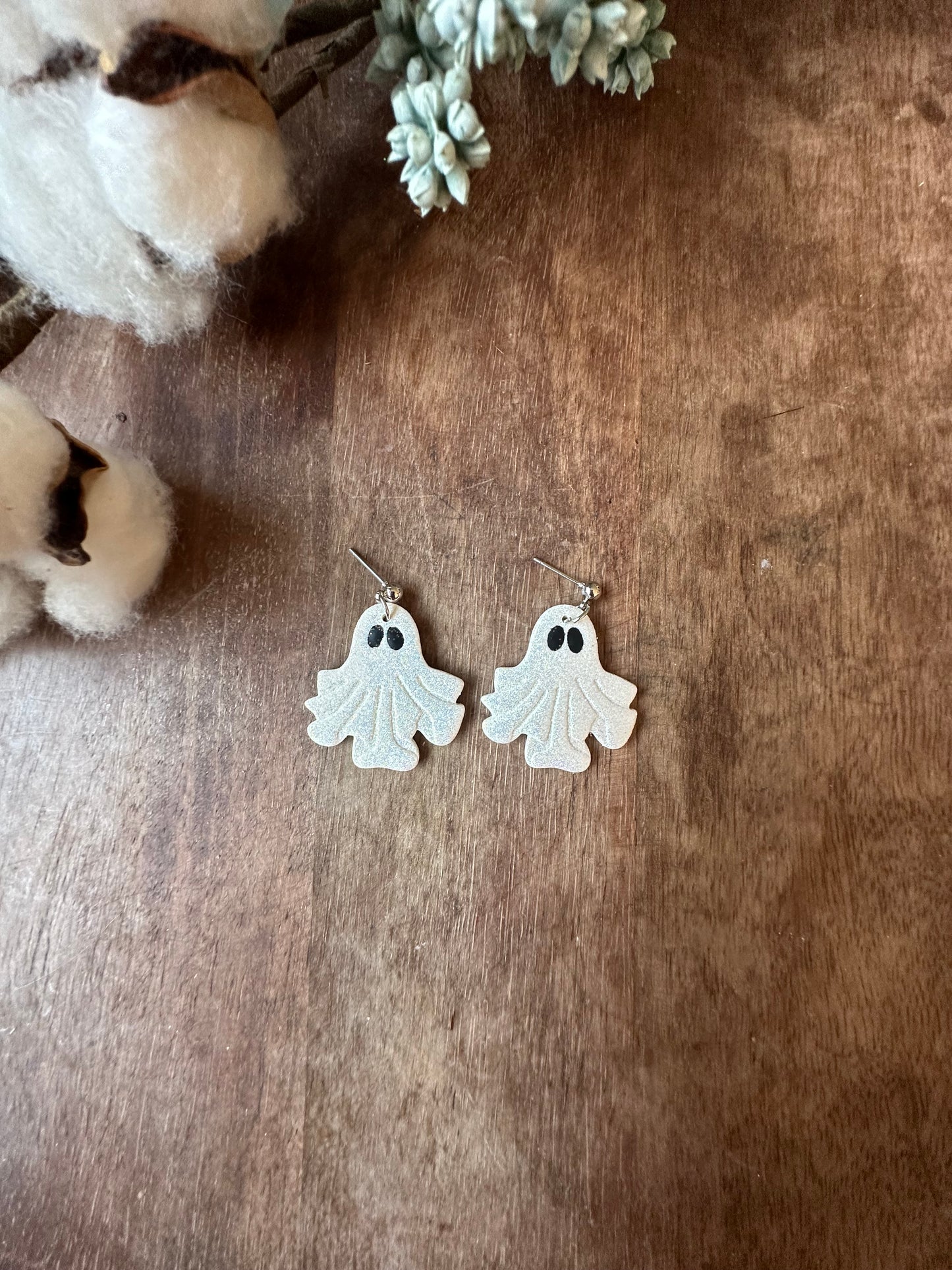 Sparkly ghost dangles