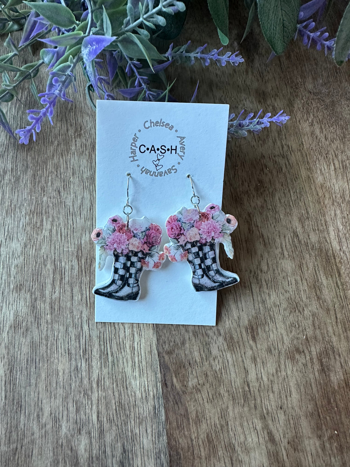 Floral rain boots