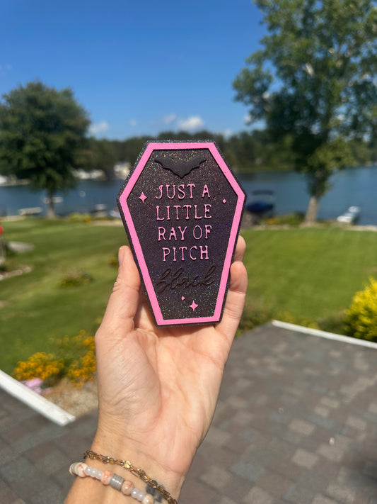 Black and pink just a ray of pitch black