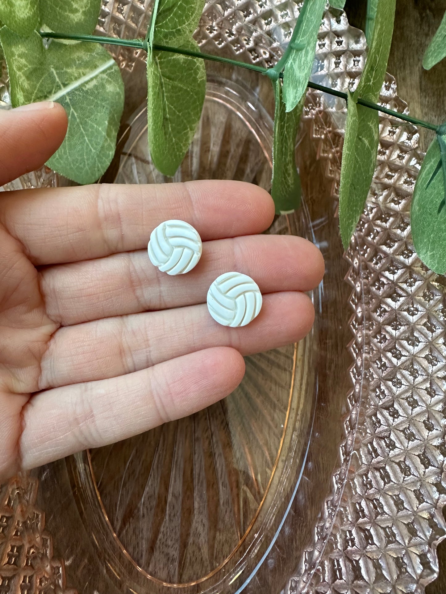 Volleyball stud earrings