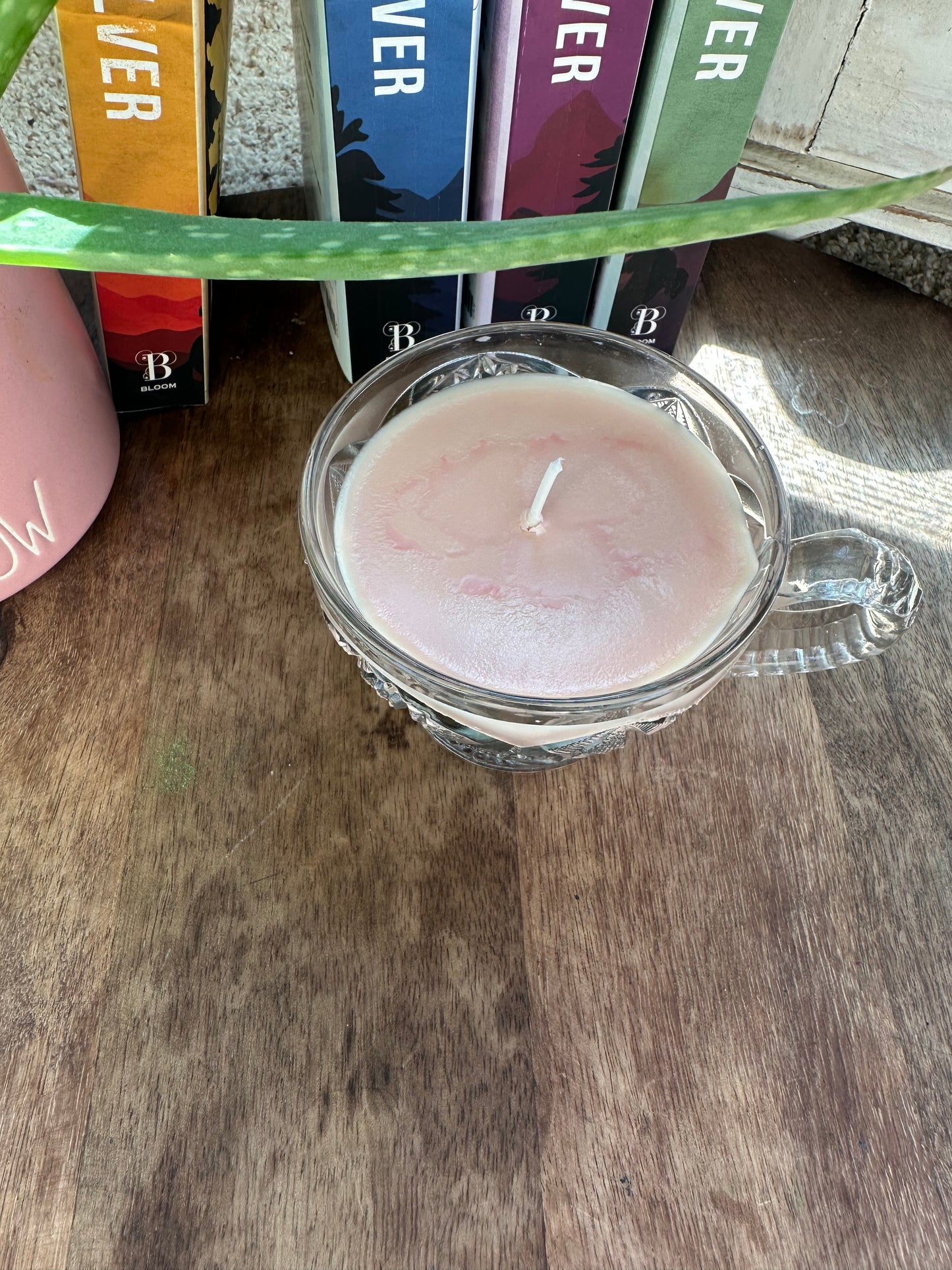 Bum bum vintage glass candle