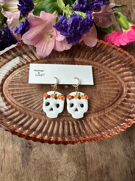 Boho skull Huggies