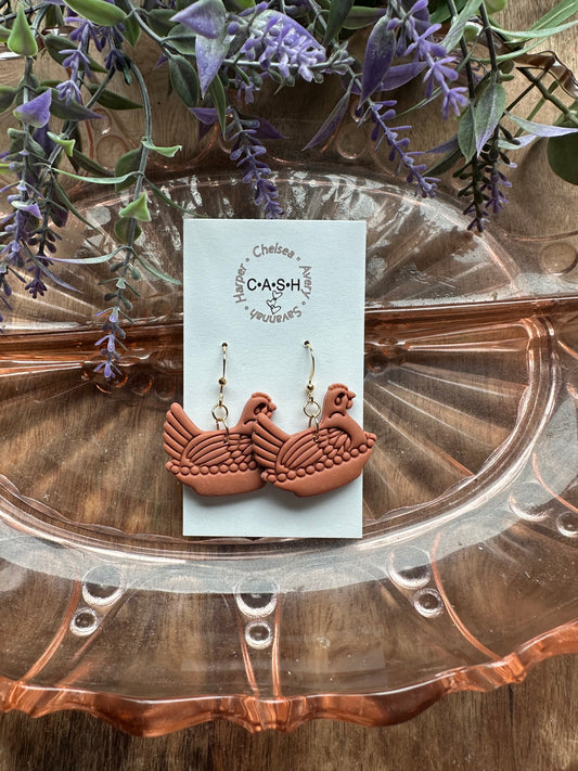 Terra cotta HEN dangles
