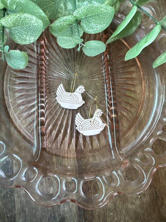 Light pink hen hoops