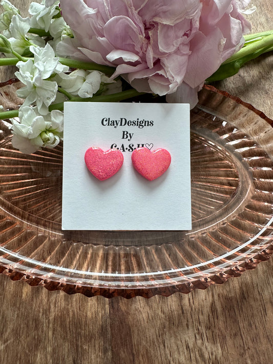 Hot pink glitter heart