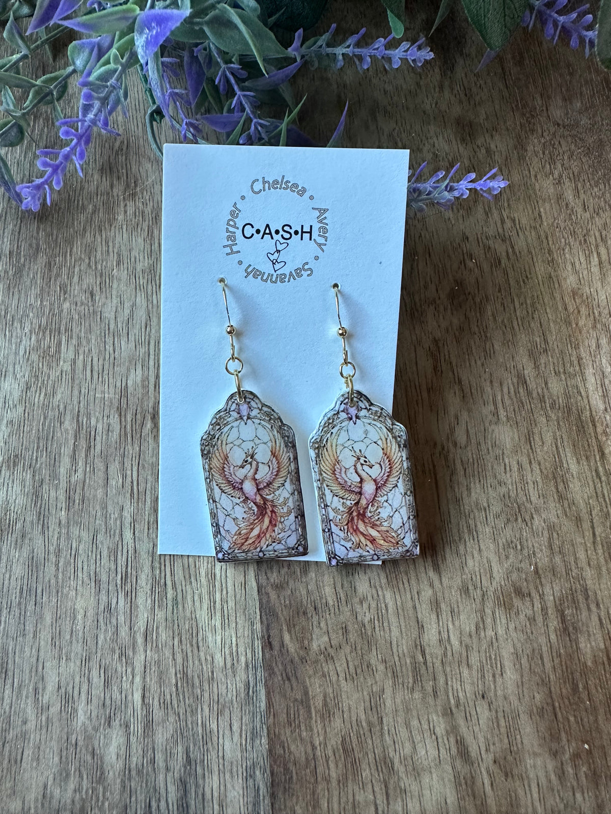 Orange dragon dangles