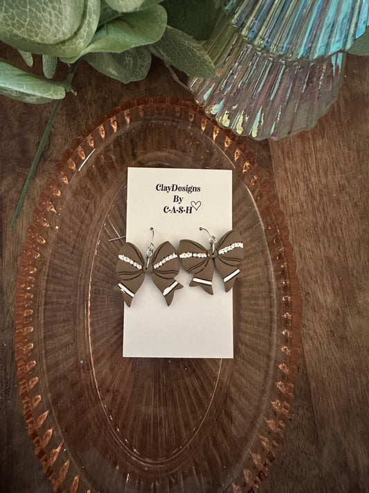 Football bow dangles