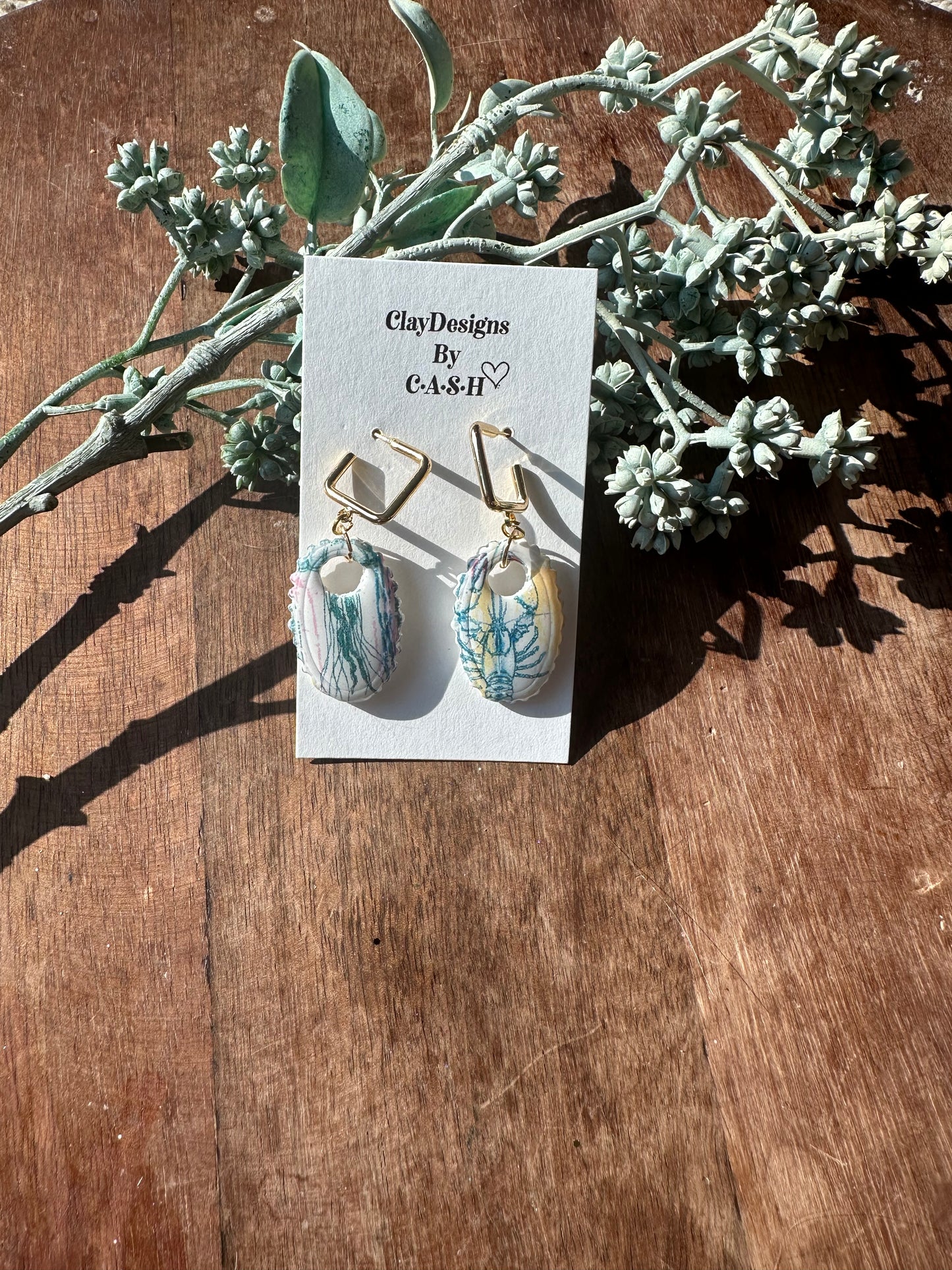 Beachy oval dangles