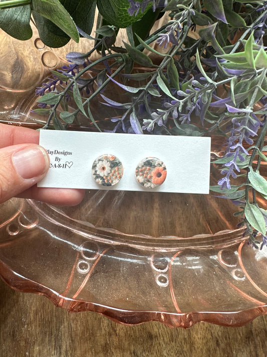 Vintage floral studs