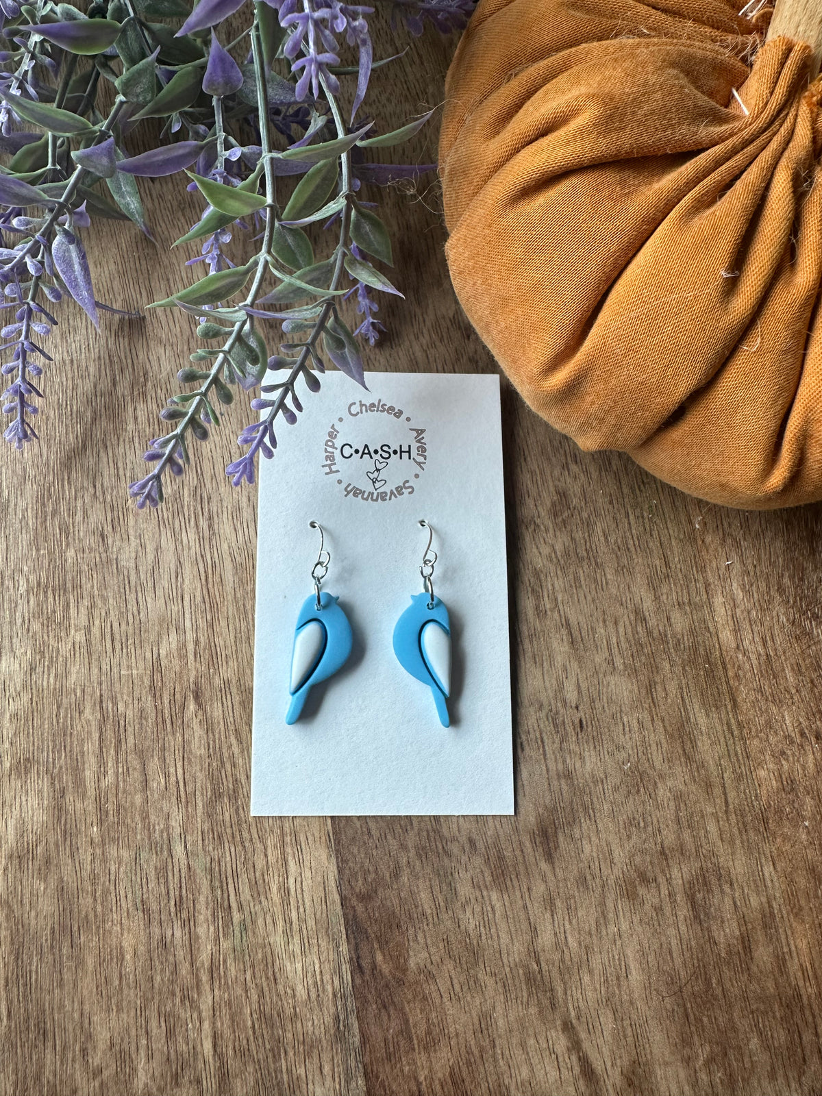 Blue bird dangles